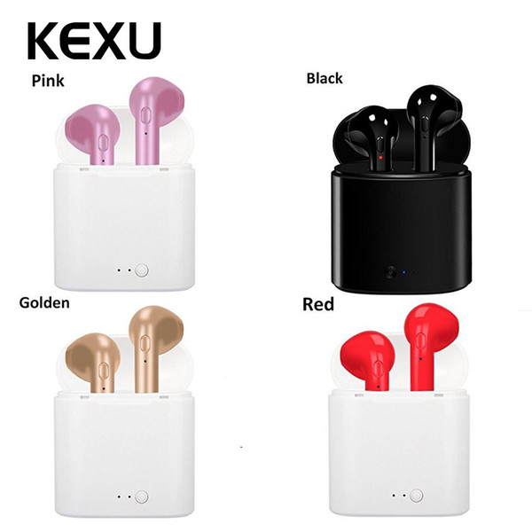 KEXU i7s TWS Mini Wireless Bluetooth Earphone Stereo Earbud Headset With Charging Box Mic For All Smart phone iPhone XS Hot Sell