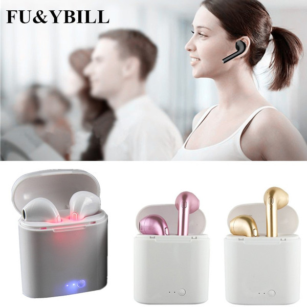 Fu&y Bill New i7 bluetooth earphone Twins Bluetooth V4.2 Stereo Headset earphone For All Bluetooth Function Smartphone Earbuds