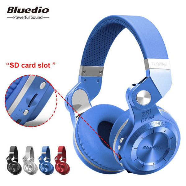 Bluedio T2+ fashionable foldable over the ear bluetooth headphones BT 4.1 support FM radio& SD card functions Music&phone calls