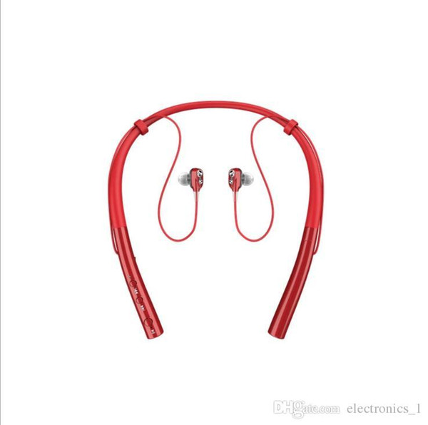 Q14C Bluetooth Headset Double Moving Ring 4 Core Noise Reduction Bluetooth 4.2 Hanging Neck Hanging Ears Wireless