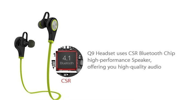 Q9 Bluetooth Headphones Wireless Sports Earphone In-ear Headset Running Music Stereo Earbud Handsfree with Mic for iPhone 8 Samsung