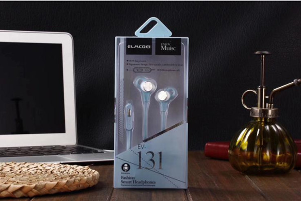 EV131 In-ear earphones Fashion smart earphone with HD MIC sport stereo HIFI bass music earphones with retail box
