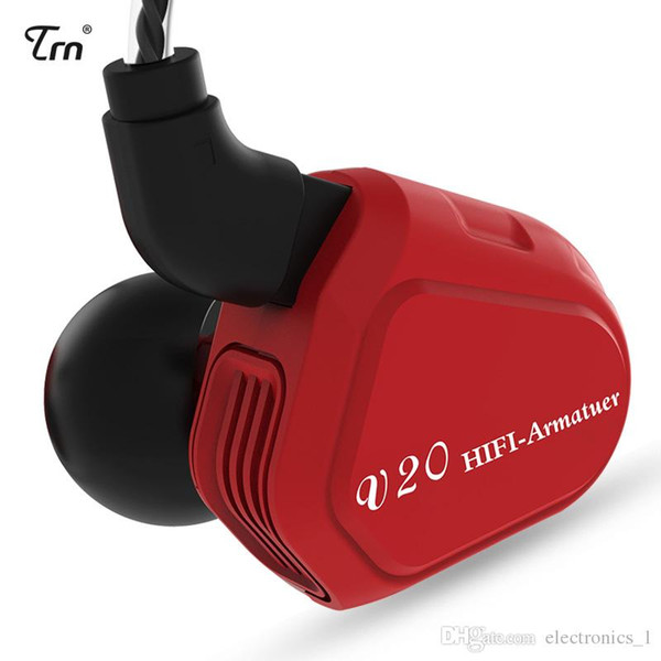 Newest TRN V20 DD+BA Hybrid In Ear Earphone HIFI DJ Monitor Running Sport Earphone Earplug Headset With 2PIN Cable TRN V10/V60