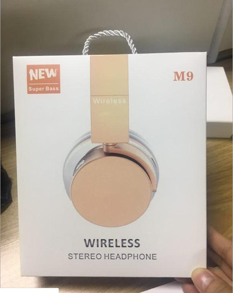 M9 Mini wireless headsets Matte appearance super bass sport stereo music bluetooth headphones with retail package