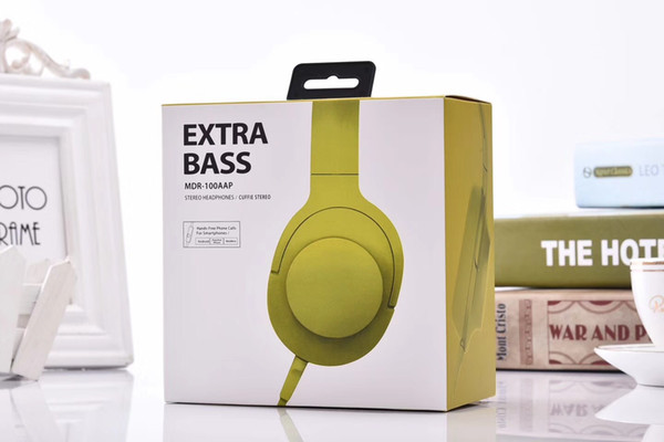 Hot sale MDR-100AP headset headphone Classic Full Matte Face Comfort stereo music Headphones with mic and retail package