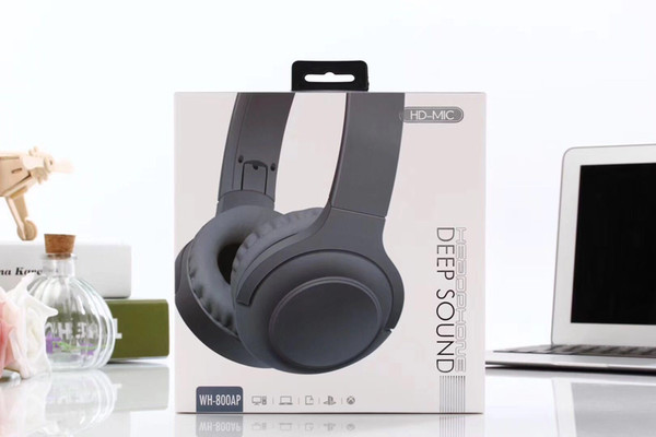 Brand fashion WH-800AP wireless headphones young sport deep sound music bluetooth headset headphone with retail package