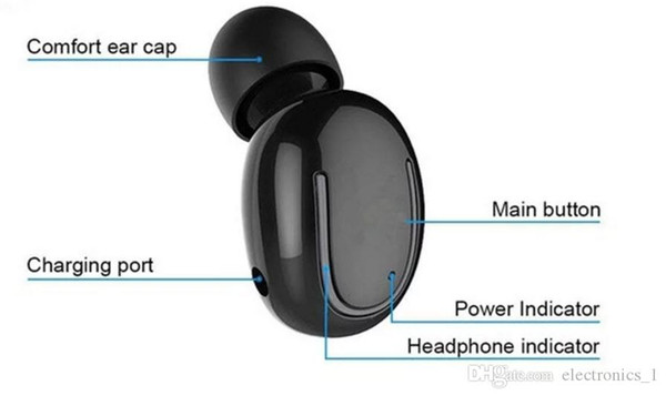 Q13 Mini in ear Earpieces Wireless Bluetooth Earphone Portable Sports Auriculares Earbuds Headset Ear Hook with MIC For Phone