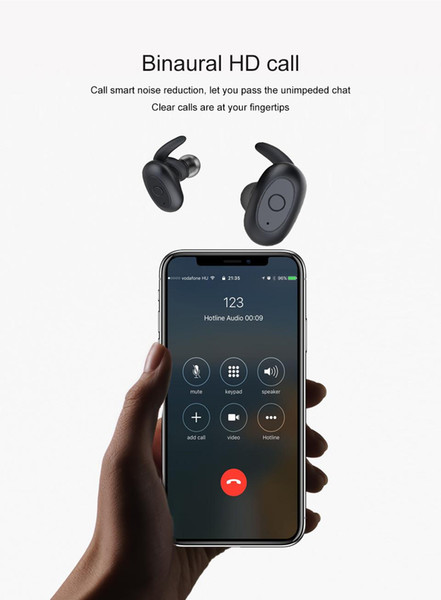 TRN T100 Universal Wireless Bluetooth Headset Binaural Sports Running In-Ear Earphones Bluetooth V5.0 Earphone for iphone