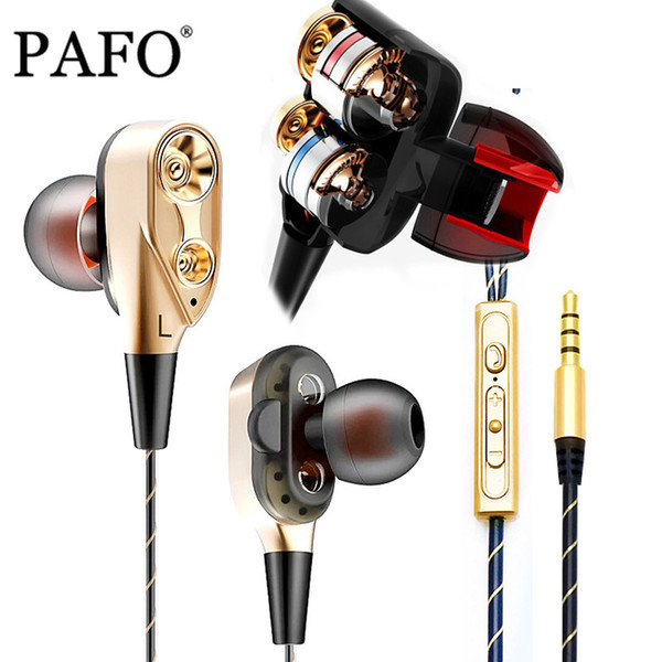 Double Unit Drive In Ear Earphone Bass Subwoofer Earphone for phone DJ mp3 Sport Earphones Headset Earbud auriculares