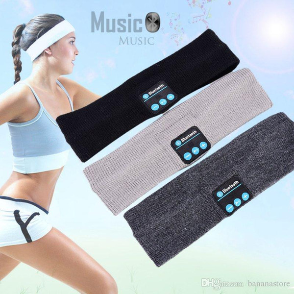 wholesale Knitting Music Headband Headset w/ Mic Wireless Bluetooth Earphone Headphone For Running Yoga Gym Sleep Sports Earpiece