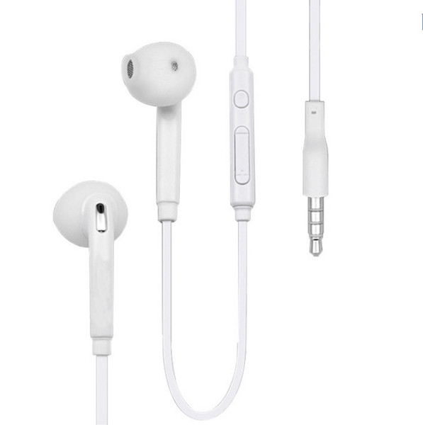 High Quality Factory Price S6 in ear wired earphoneFor samsung s8 s9 1.2m 3.5mm inear headphones with voice control and build-in mic