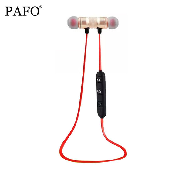 Metal Sports Bluetooth Headphone SweatProof Earphone Magnetic Earpiece Stereo Wireless Headset for Mobile Phone