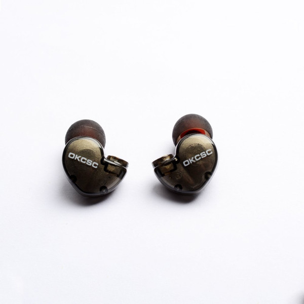 OKCSC D3 MMCX Jack 1BA+1DD Hybrid Dual Earphone DIY Earbuds Canal Balanced Armature Headset With Wooden case DHL Free