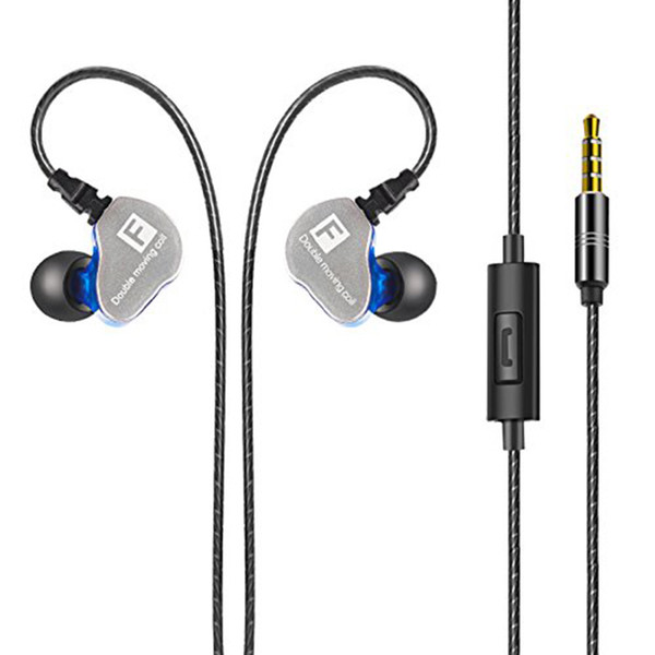 OKCSC F90 Deep Bass Stereo Earbuds Double Driver Dynamic In-Ear Earphones Noise-Isolating High-fidelity Audio Headphones DHL Free