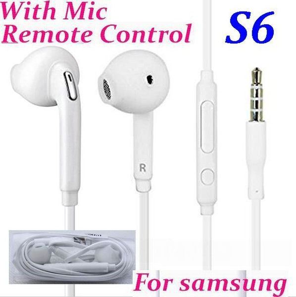 Newest 3.5mm In-Ear Earphones Earbuds Headphone Headset With Mic & Remote Volume Control For Samsung Galaxy S6 i9800 S6 Edge 500PS