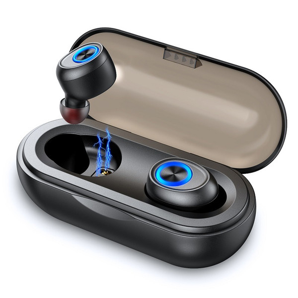 Hot selling Sport Bluetooth Earphones V5.0 Wireless Earphone TWS Earbuds 500mAh Mini Charging Case Deep Bass Stereo Sound with Mic