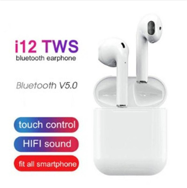 i12 TWS Earphones Touch Wireless Earbuds Double V5.0 Bluetooth Headphones ture stereo wireless headset earbuds with touch control SIRI I9S