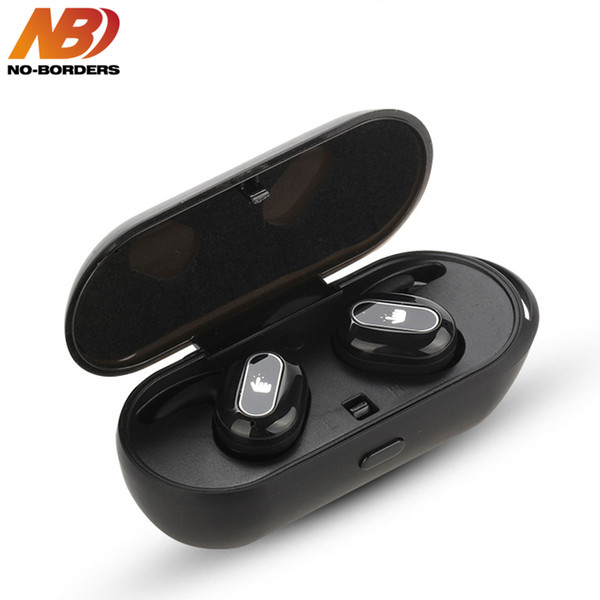 NO-BORDERS Air TWS Bluetooth Touch Control Hifi Earphone with Mic Wireless Earbuds Stereo Microphone Earpieces With Charger Box