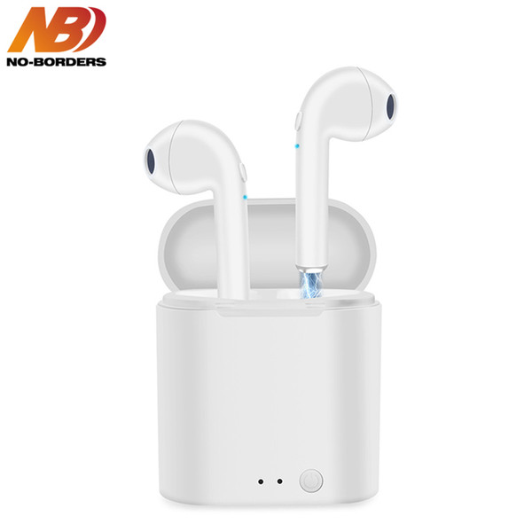 NO-BORDERS Hot Sell i7s TWS Mini Wireless Bluetooth Earphone Stereo Earbuds Headset With Charging Box Mic For All Smart Phone