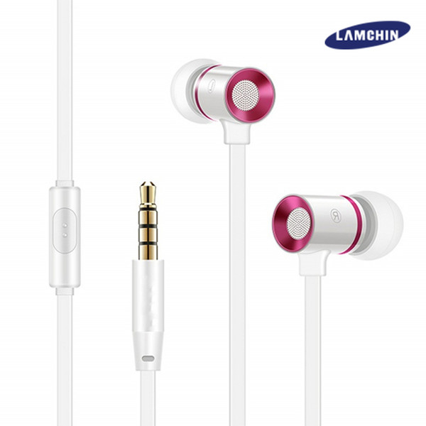 Audio Earphone 1.2M Metal Earphone Heavy Bass Noise Cancelling Audio In-ear Hands Free with Mic and Volume Control With Retail Box