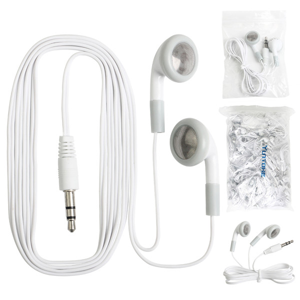 white Disposable Earphones earsets earbud for bus or train or plane/gift for Museum Concert For School Wholesale cheap Cheapest price