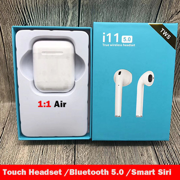 i11 Tws Double Mini Bluetooth 5.0 touch Earphones Earbuds Wireless touch button With Charging Box smart siri double ear call for ios Android