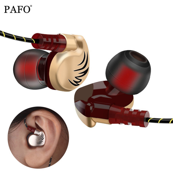 PAFO v11 Sport Earphone Wired Super Bass 3.5mm Crack Earphone Earbud with Microphone Hands Free Headset for Samsung