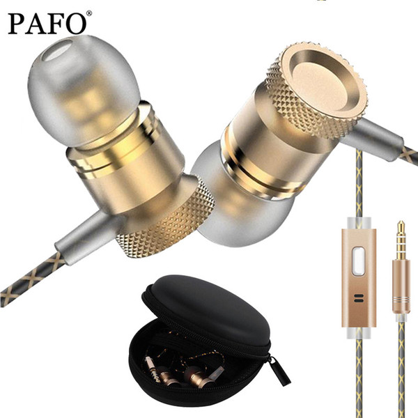 Metal Earphone For Phone Bass Headset With Microphone Metal Stereo Earbuds For iPhone audifonos Kulakik Ecouterur