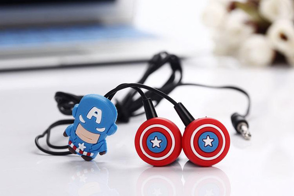 Cartoon Batman in-ear Earphone Headset Cute Batman Earphones Earbuds for iPhone Cellphone Mp3 for Android &iOS 3.5mm free shipChristmas gift