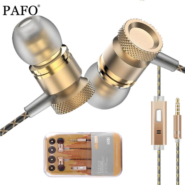 Special Edition Metal Housing Earphone with Microphone 3.5mm HD HiFi In Ear Monitor Bass Stereo Earbuds for Phone with retail packaging