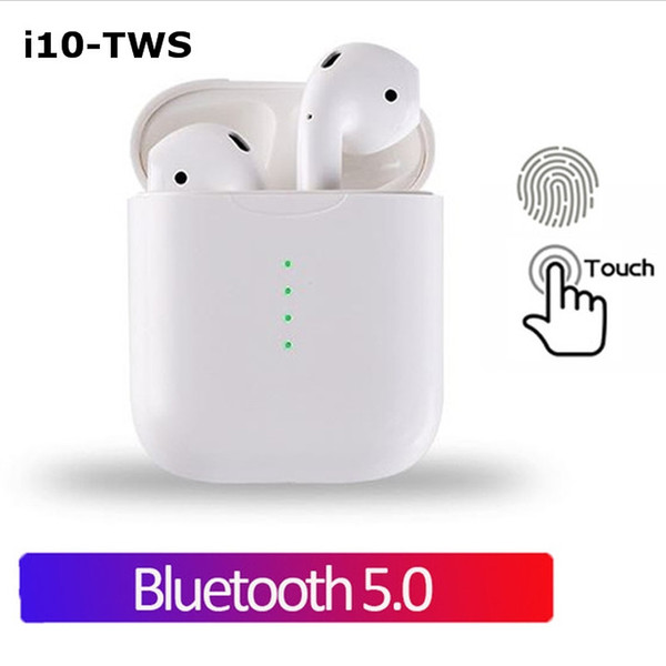 i10 tws wireless bluetooth headphones ture stereo Earphones wireless headset earbuds support wireless charger with charger box for phones