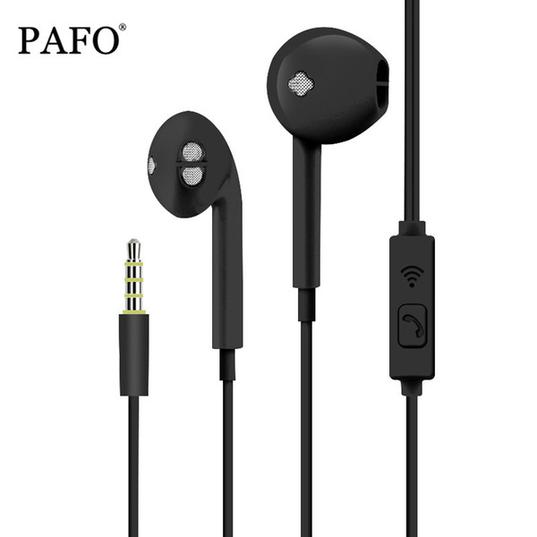 Earphone Headphones 3.5mm Hifi Noise Canceling Stereo Bass Headset with Microphone for mobile phones Music ear phone