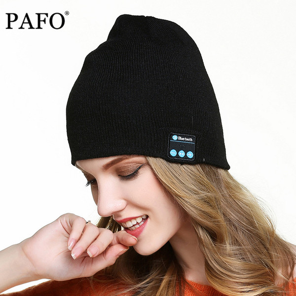 Free Shipping Wireless Bluetooth Headphones Music Hat Smart Caps Headset Earphone Warm Beanies Winter Hat with Speaker Mic for Sport