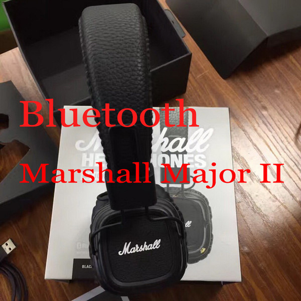 Marshall Major II 2.0 Bluetooth Wireless Headphones DJ Headphone Deep Bass Noise Isolating Headset Earphone for iPhone Samsung Smart Phone