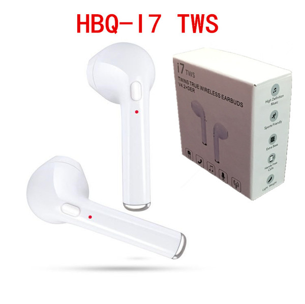 2018 HBQ I7 I7S TWS Twins Wireless Bluetooth Headphones Earbuds Earphones Mini Bluetooth Earbud with MicforiPhone X IOS Android with Retail