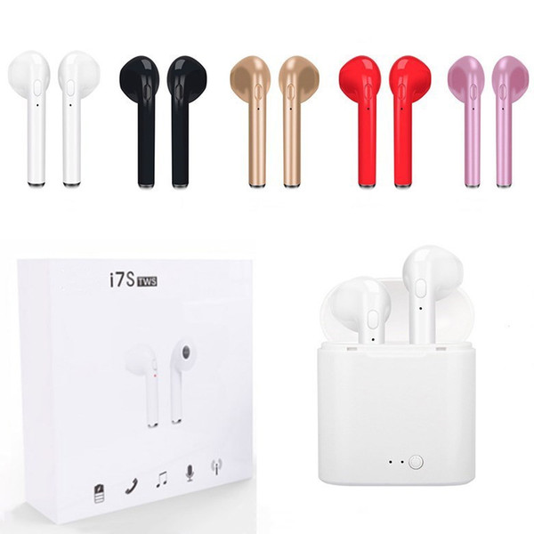 I7 TWS Twins Mini Wireless Bluetooth 4.2 Headset Stereo Music Charger Headphones for Android iPhone X 7 Samsung NOTE8 S8 S9 phones