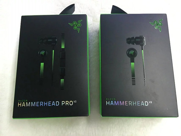 Razer Hammerhead Pro V2 Headphone in ear earphone With Microphone With Retail Box In Ear Gaming headsets Free Shipping.