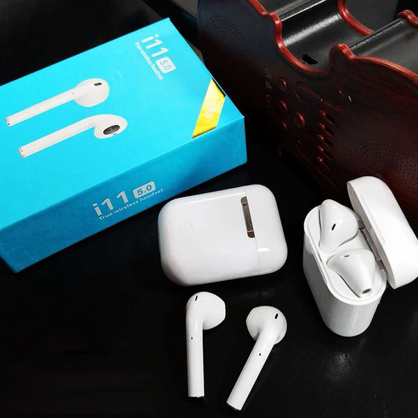 i11 Tws Double Mini Bluetooth 5.0 touch Earphones Earbuds Wireless touch button With Charging Box smart siri double ear call for ios Android