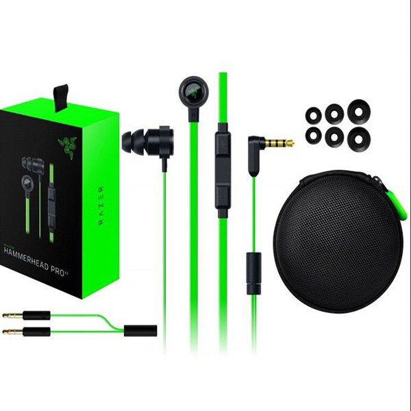 Razer Hammerhead Pro V2 Headphone in ear earphone With Microphone With Retail Box In Ear Gaming headsets Noise Isolation Stereo Bass 3.5mm