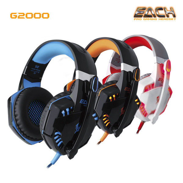 New EACH G2000 Deep Bass Headphone Stereo Surrounded Over-Ear Gaming Headset Headband Earphone with Light for PC LOL Game