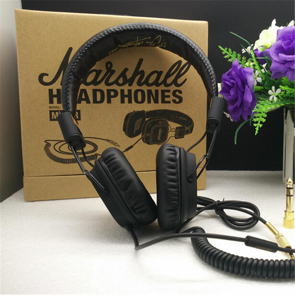 High quality Marshall Major headphones With Mic Deep Bass DJ Hi-Fi Headphone HiFi Headset Professional DJ Monitor Headphone