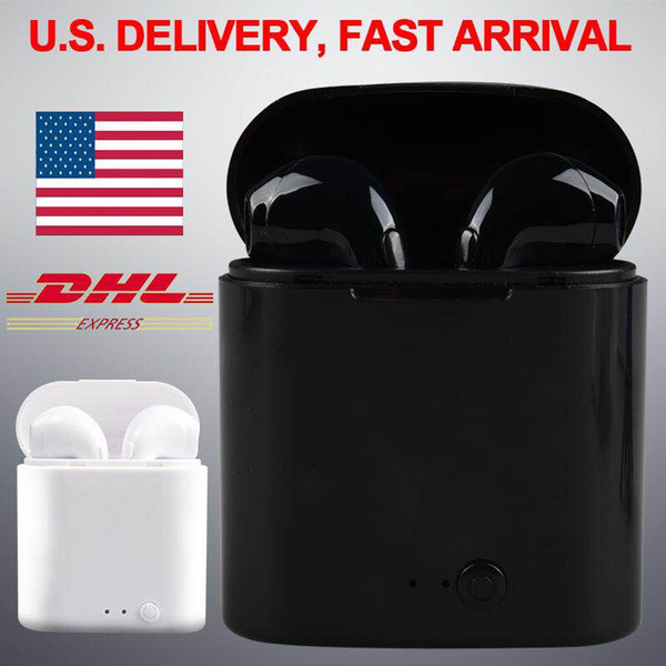 Bluetooth Headphones I7 I7S TWS True Twins Stereo V4.2 Earbuds Mini Wireless Earphones Headset with Mic for iphone Android with retail box