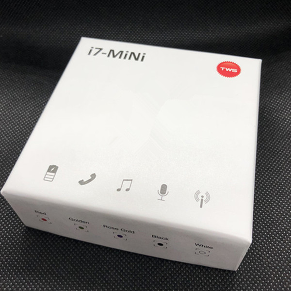 Good Quality i7 mini tws Bluetooth Headphone with Box Case double Wireless Earphones headset for iPhone X 8 plus Samsung with Retail Packing