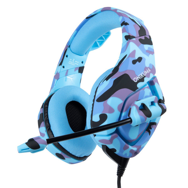 ONIKUMA K1 Camouflage PC Gaming Headset for PS4 XBOX One 3.5mm Stereo USB LED Headphones with Mic Volume Control f Laptop Mac PlayStation 4