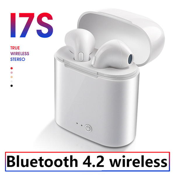 I7 I7S TWS Twins Bluetooth Earbuds Mini Wireless Earphones Headset with Mic Stereo V5.0 Headphone for Iphone Android With Charge box