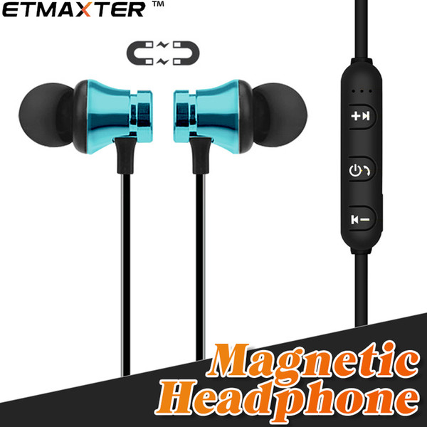 Good XT11 Magnetic Headphones In Ear Wireless Headsets Bluetooth Noise Canceling Earphones for Any Phone with Retail Box