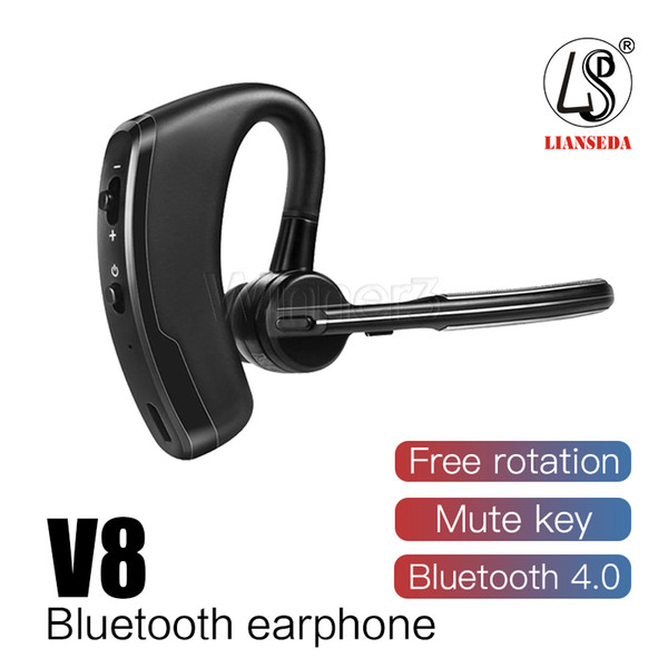 V8 Bluetooth earphone V4.0 Business Stereo Earphones With Mic Wireless Universal Voice earphone with package for V8 Voyager