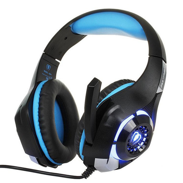 GM-1 Gaming Headset, Stereo Gaming Headphones Noise Isolation / LED Light / Bass Surround Over-ear / Mic USB & 3.5 Microphone Music Earbuds