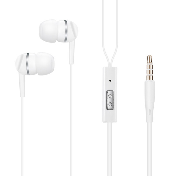 BYZ BS-S601 Earphone 1.2M Headphones In-Ear Bass Noise-Isolating Earbuds Sports Headset With Microphone For IPhone IPad Android Music Earbud