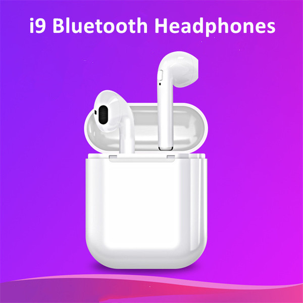 I9 Wireless Bluetooth binaural stereo headset wireless sports mini headset TWS with charging compartment for iphone, Samsung, Android other